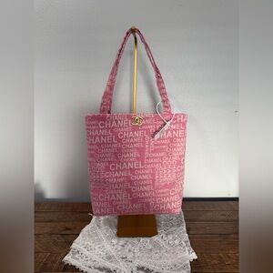 Chanel  Beaute Logo Print Pink Tote GWP